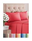 Conjunto de lençóis CGK Unlimited King Size Red Oeko-Tex de 4 peças