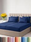 Conjunto de lençóis CGK Unlimited Split King 7 peças azul marinho Conjunto de lençóis CGK Unlimited Split King 7 peças azul marinho