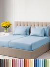 Conjunto de lençóis CGK Unlimited Split King Baby Blue 7 peças Conjunto de lençóis CGK Unlimited Split King Baby Blue 7 peças