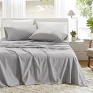 Conjunto de lençóis Comfort Spaces 100% algodão, cinza duplo, 3 peças