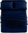 Conjunto de lençóis DAN RIVER Queen 100% algodão azul marinho