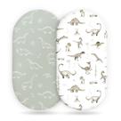 Conjunto de lençóis de berço ajustados, pacote com 2 unidades GRSSDER Dinosaur Soft
