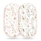 Conjunto de lençóis de berço GRSSDER Stretchy Ultra Soft, pacote com 2