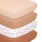 Conjunto de lençóis de berço The Peanutshell Super Soft Baby Girl/Boy