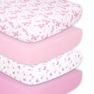 Conjunto de lençóis de berço The Peanutshell Super Soft Baby Girl x4