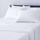 Conjunto de lençóis de cama Amazon Basics Cotton Jersey totalmente branco