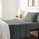 Conjunto de lençóis de cama Amazon Basics Cotton Jersey Twin Dark Grey