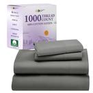 Conjunto de lençóis de cama California Design Den King 1000TC Sateen Grey