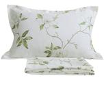 Conjunto de lençóis de cama FADFAY com estampa floral branca de 4 peças king size