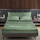 Conjunto de lençóis de cetim Entisn Queen Size, 5 peças, verde sálvia