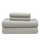 Conjunto de lençóis de flanela LANE LINEN 100% algodão, tamanho completo, prata