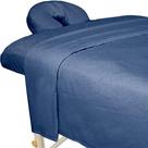 Conjunto de lençóis de massagem para flanela Pro Premium, 3 peças, azul marinho