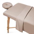 Conjunto de lençóis de mesa de massagem Saloniture Microfiber de 3 peças de areia