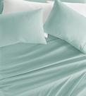 Conjunto de lençóis de microfibra escovada dupla Linen Market Queen Aqua