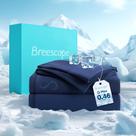 Conjunto de lençóis de resfriamento Breescape Queen Size com BlendTek Tech Blue