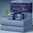 Conjunto de lençóis DECOLURE 100% orgânico Viscose Bamboo Queen Size