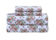 Conjunto de lençóis Feather & Stitch 100% algodão 300TC Percale King