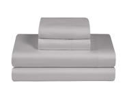 Conjunto de lençóis Feather & Stitch 100% algodão 300TC Percale Queen