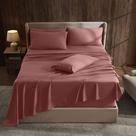 Conjunto de lençóis Hearth & Harbor Extra Deep Pocket Cal King Pink