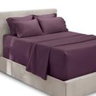 Conjunto de lençóis Hearth & Harbor Extra Deep Pocket King Size Berinjela