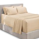 Conjunto de lençóis Hearth & Harbor Extra Deep Pocket King Size Cream