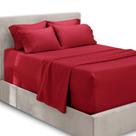 Conjunto de lençóis Hearth & Harbor Extra Deep Pocket Queen Burgundy