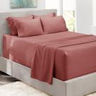 Conjunto de lençóis Hearth & Harbor Extra Deep Pocket Queen Pink Clay
