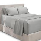 Conjunto de lençóis Hearth & Harbor Extra Deep Pocket Twin Silver