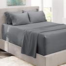 Conjunto de Lençóis Hearth & Harbor Luxury Soft Split King Cinza