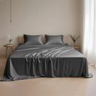 Conjunto de lençóis king size Linenwalas Cooling Silk Soft com 40 cm de profundidade