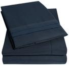 Conjunto de Lençóis King Sweet Home Collection 1500 Supreme - Azul Marinho