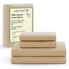 Conjunto de lençóis LANE LINEN 100% algodão orgânico California King