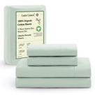 Conjunto de lençóis LANE LINEN 100% algodão orgânico queen size azul