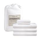 Conjunto de lençóis LANE LINEN Split King 100% algodão 450TC branco Conjunto de lençóis LANE LINEN Split King 100% algodão 450TC branco