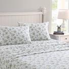 Conjunto de lençóis Laura Ashley Cotton Flannel Le Fleur Cottage Blue