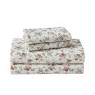 Conjunto de lençóis Laura Ashley Cotton Flannel Le Fleur Orange Twin