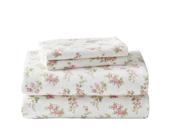 Conjunto de lençóis Laura Ashley Flannel Audrey Pink Queen