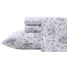 Conjunto de lençóis Laura Ashley Lilian Purple 100% algodão Sateen Queen