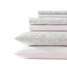 Conjunto de lençóis Laura Ashley Percale Cotton 200TC King Blue/Rosa
