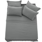 Conjunto de lençóis LDC LUX DECOR COLLECTION em tamanho real cinza escuro