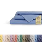 Conjunto de lençóis Linen Home 100% algodão percal queen size azul Conjunto de lençóis Linen Home 100% algodão percal queen size azul