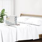 Conjunto de lençóis Mayfair Linen 100% algodão 500TC Queen Size branco Conjunto de lençóis Mayfair Linen 100% algodão 500TC Queen Size branco