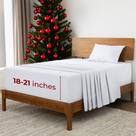 Conjunto de lençóis Mellanni Extra Deep Twin Size Branco