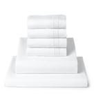 Conjunto de lençóis Mellanni Iconic Collection completo de 6 peças branco