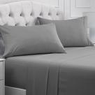 Conjunto de lençóis Mellanni Iconic Collection Queen Size Cinza/Prata
