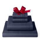 Conjunto de lençóis Mellanni Split King Iconic Collection 5 peças em azul marinho