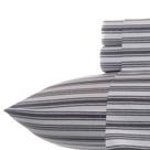 Conjunto de lençóis Nautica Twin XL Coleridge Stripe Charcoal Cotton