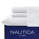 Conjunto de lençóis Nautica Twin XL Cotton Percale 200TC Solid White