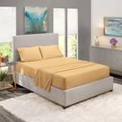Conjunto de lençóis Nestl Split King para camas ajustáveis - Camel Gold