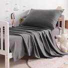 Conjunto de lençóis NTBAY Microfiber Crib Dark Grey 3 peças